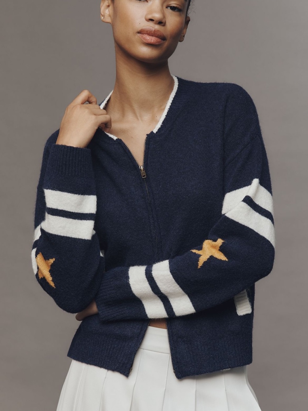 Sundry All-Star Bomber Jacket Sweater Star Jersey
